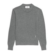 Broderet Logo Kashmir Sweater Grå