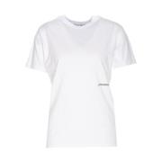 Hvid Jersey T-shirt med Frontprint