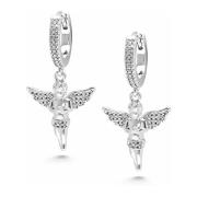 Women's Silver Angel Earrings