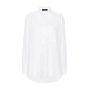 Hvid Oversize Button-Down Skjorte