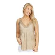 Feminin Blonde Top Sand