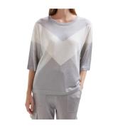 Geometrisk Lurex Sweater