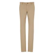 Beige Bomuld Slim Fit Bukser