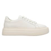 Kvinders Lyse Beige Sneakers lavet af Ægte Læder med Tyk Sål ER00114398