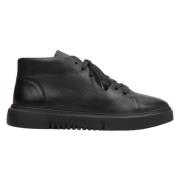 Herre Sort Læder High-Top Sneakers med Isolering ER00113684