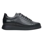 Herre Sorte Lave Top Sneakers lavet af Ægte Læder ER00113795