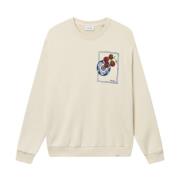 Bomuld Crewneck Sweatshirt med Screen Print