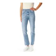 Højtaljede Straight Fit Jeans