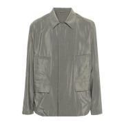 Ash Grey Overshirt med 4 Lommer