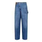 Blå Arbejdstøj Denim Jeans