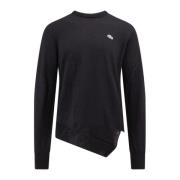 Sort Strikvarer Crew-Neck Uld Sweater