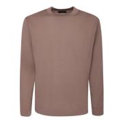 Mørk Beige Uld T-Shirt AW23