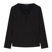 Front Knot T-Shirt med Cut-Out