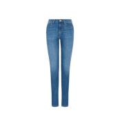 Moderne High Waist Skinny Jeans med Logo