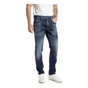 Slim Fit Mørk Vask Herre Jeans