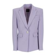 Lilla Crepe Blazer med Peak Revers