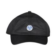 Sort Nylon Skygge Hat med Logo