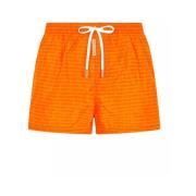 Orange Monogram Badeshorts