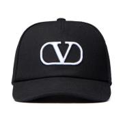 Sort VLogo Signature Justerbar Strop Hat