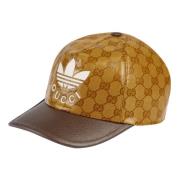 Begrænset udgave Brun Baseball Hat med Gucci Trefoil Print