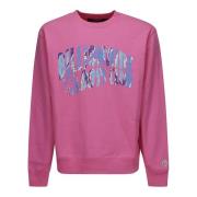 Pink Camo Logo Crew-Neck Sweatshirt