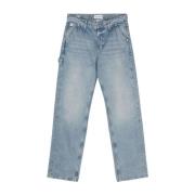 Klar Blå Straight Jeans