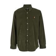 Grøn Corduroi Button Down Skjorter