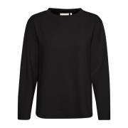 Blød Crewneck Sweatshirt, Sort