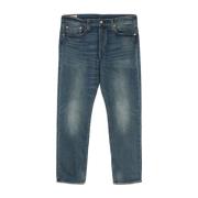 Blå Denim Tapered Leg Jeans