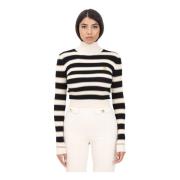 Stribet Turtleneck Sweater Lurex Strik