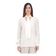 Ivory Broderet Bluse