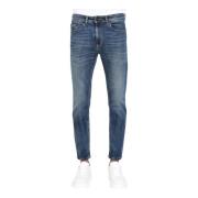 Blå Skinny Jeans V-Emblem Casual