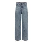 Wide Seam Jeans Pants Denim Blue