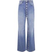 Vintage Blå Denim Jeans med Benknapper