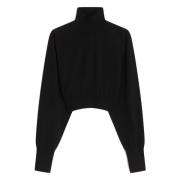 Sort Uld Mock Neck Sweater