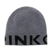 Grå Strik Logo Jacquard Hat