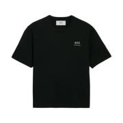 Sort Logo Crewneck T-Shirt 100% Bomuld