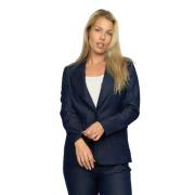 Denise Blazer Jakke i Denim-Lignende Materiale