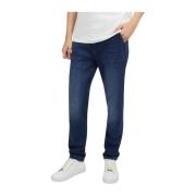 Denim Chino - Blå Tapered Jeans