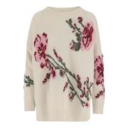 Rose Jacquard Uldbluse