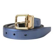 Metallic Blue Metal Buckle Bælte