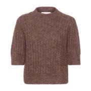 Plum Truffle Strik Pullover Kbroma Stil