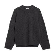 Cable Strik Jumper med Raglan Ærmer