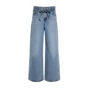 Blå Denim Wide Leg Jeans