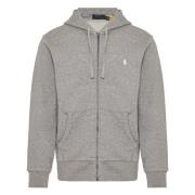 Bomuld Zip Hoodie med Broderet Logo