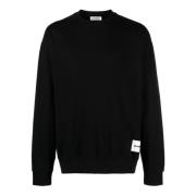 Sort Bomuld Logo Sweater