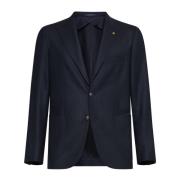 Blå Halvforet Blazer