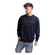 Broderet Logo Sweater Mænd Mørkeblå