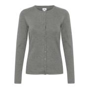 MilaSZ R-Neck Cardigan Mist Grey