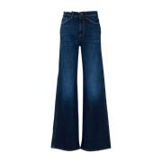 Højtaljet Wide Leg Denim Jeans